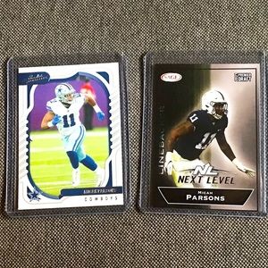 Micah Parsons 2021 Panini Rookie Card Premier 2022 Panini Absolute Cowboys